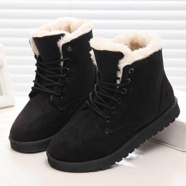 Alina | Women's Faux Fur Lined Ankle Boots, Cozy Winter Boots