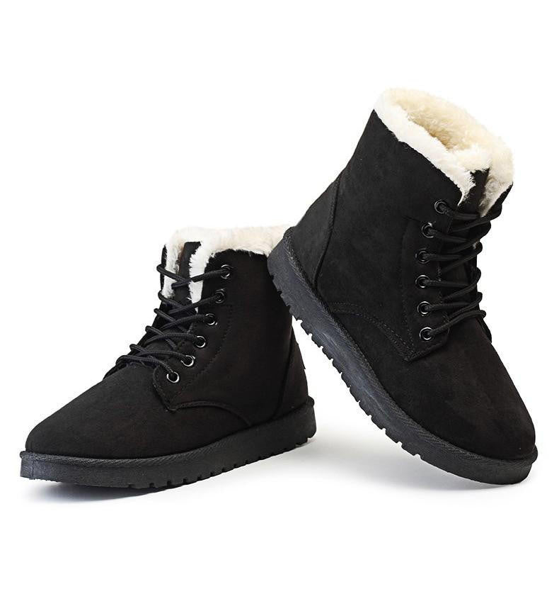 Alina | Women's Faux Fur Lined Ankle Boots, Cozy Winter Boots