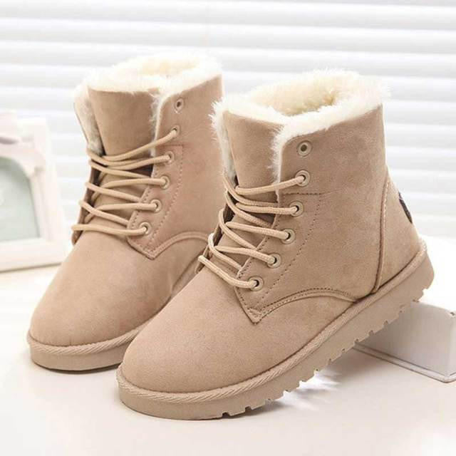 Alina | Women's Faux Fur Lined Ankle Boots, Cozy Winter Boots