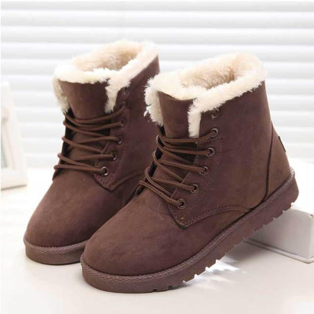 Alina | Women's Faux Fur Lined Ankle Boots, Cozy Winter Boots
