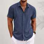 Mario | Men’s Short Sleeve Linen Shirt | Lightweight Summer Essential