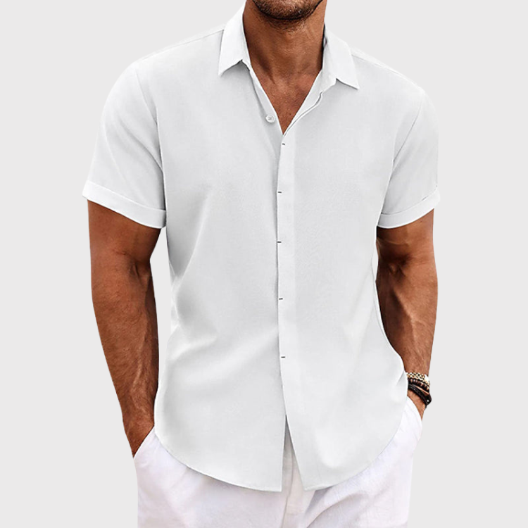Mario | Men’s Short Sleeve Linen Shirt | Lightweight Summer Essential