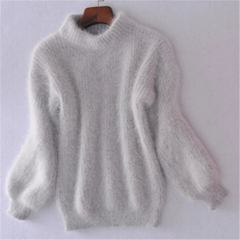 Abby | Women's Angora Knit Sweater, Casual Soft Winter Pullover for Everyday Wear