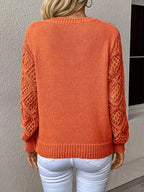Hannah | Women's Lace Knit Sweater, Elegant Soft Pullover for Chic Casual Wear
