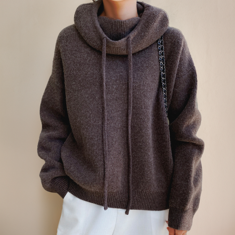 Velina | Women's Merino Wool Turtleneck Sweater, Thermal Winter Knit Pullover