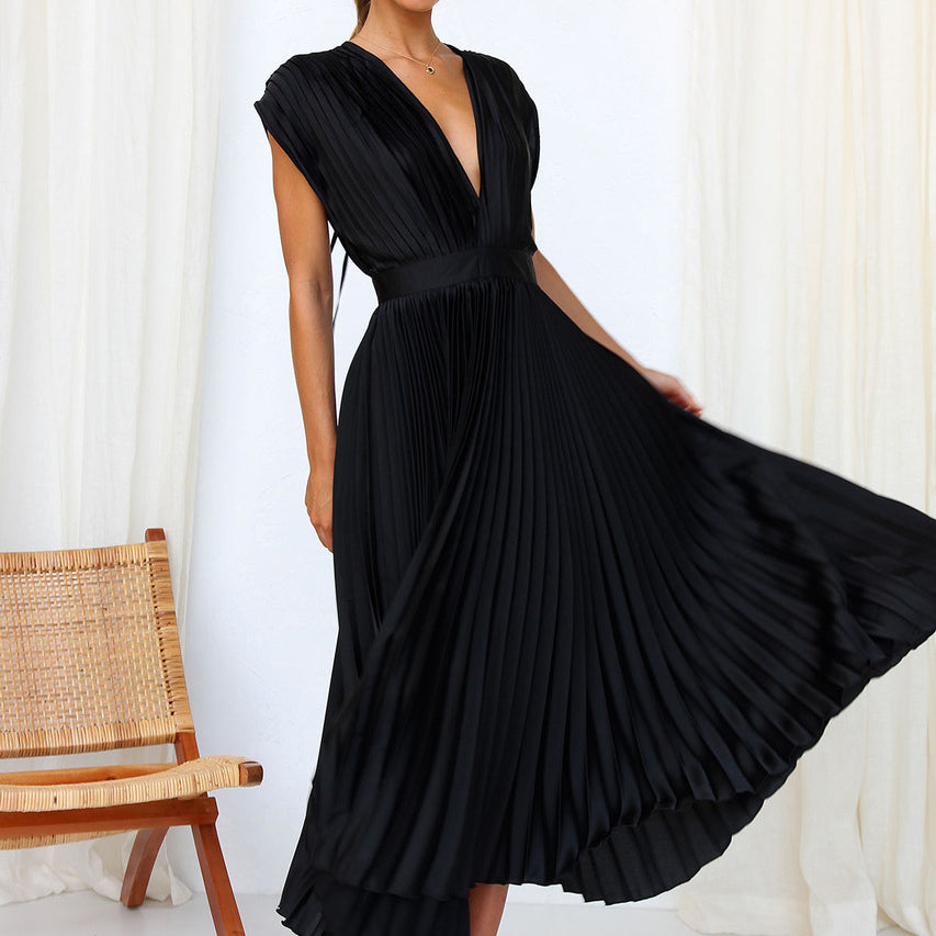 Hollis | Women’s Modern V-Neck Dress | Effortless Elegance with a Contemporary Feel