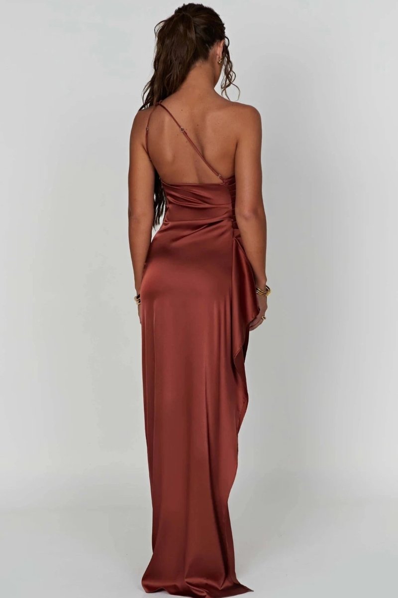 Lucy | One-Shoulder Maxi Dress | Elegant Flow with Modern Sophistication