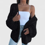Romilly | Women's Chunky Knit Open Cardigan, Soft Oversized Layering Sweater for Casual wear