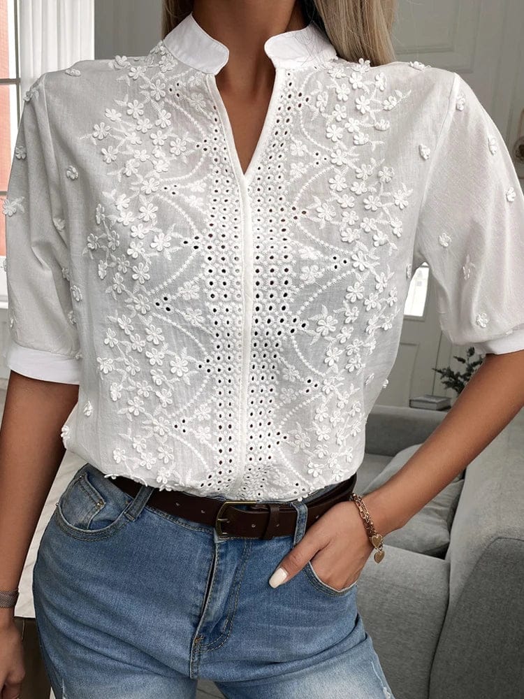 Amy | Elegant V-Neck Summer Blouse | Light and Effortlessly Chic