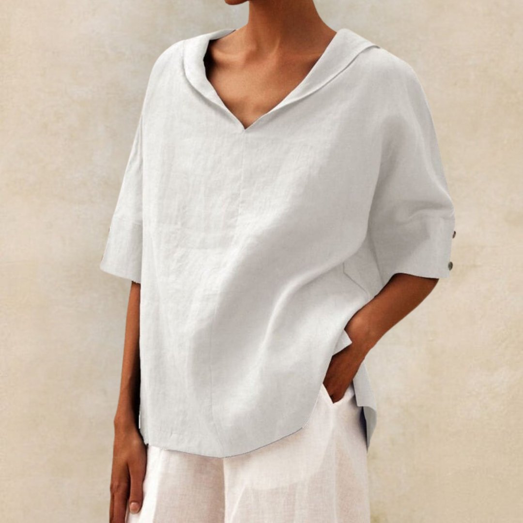Bella | Women's Lightweight V-Neck Blouse | Chic and Breathable