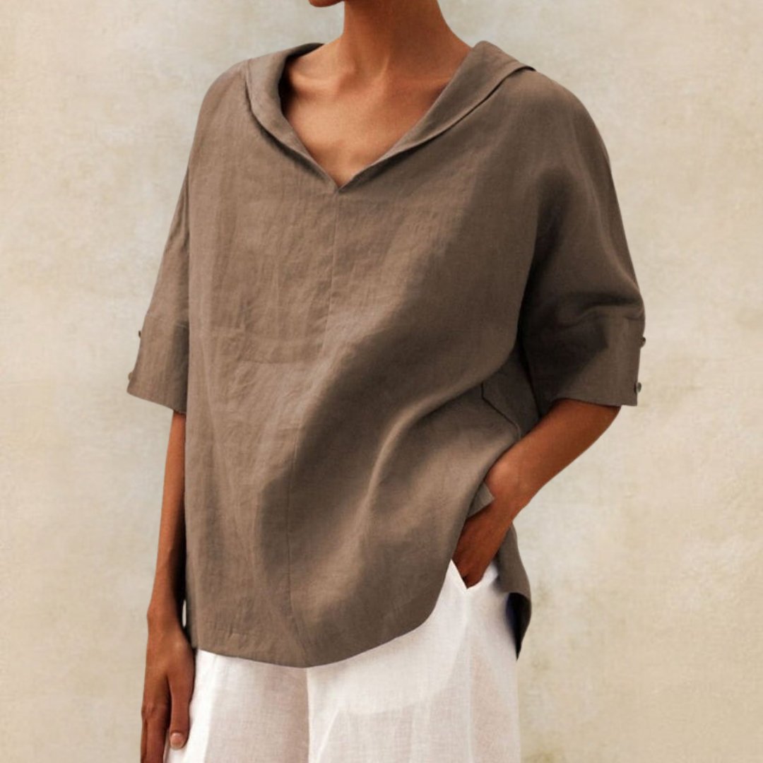 Bella | Women's Lightweight V-Neck Blouse | Chic and Breathable