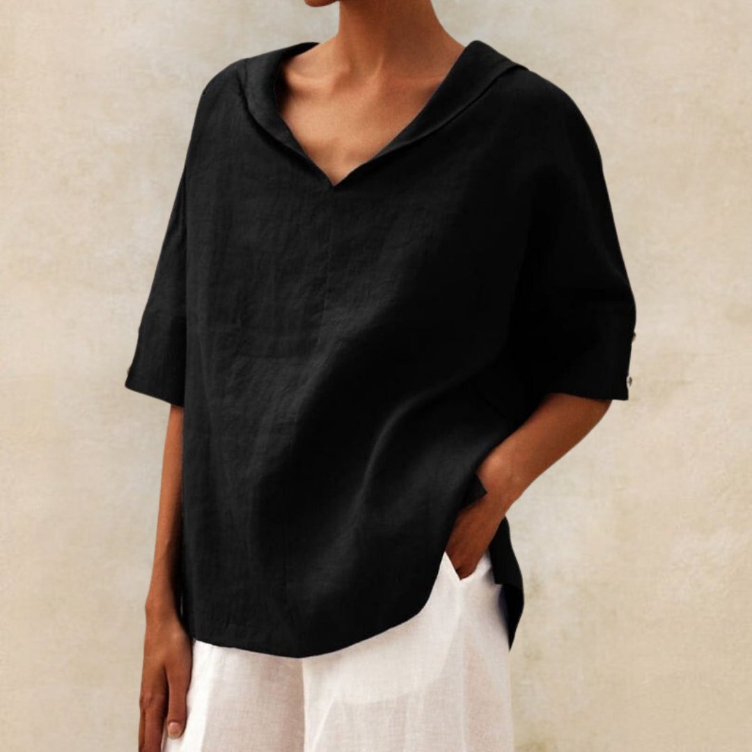 Bella | Women's Lightweight V-Neck Blouse | Chic and Breathable