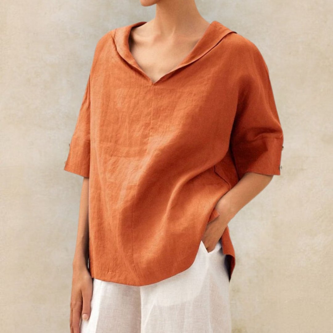 Bella | Women's Lightweight V-Neck Blouse | Chic and Breathable