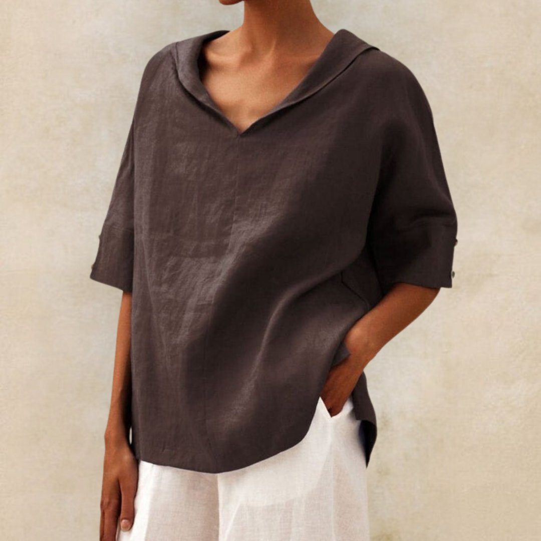 Bella | Women's Lightweight V-Neck Blouse | Chic and Breathable