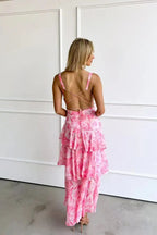 Freya | Women’s Floral Ruffled Maxi Dress | Romantic Flowing Summer Elegance