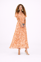 Maeve | Floral Maxi Dress | V-Neck Flutter Sleeve Elegance
