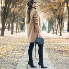 Elena | Women's Mandarin Collar Coat, Elegant Warm Winter Outerwear