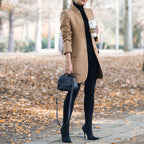 Elena | Women's Mandarin Collar Coat, Elegant Warm Winter Outerwear