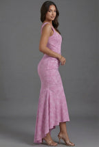 Nora | Floral Corset Ruched Fishtail Dress | Elegant Wedding Guest Silhouette