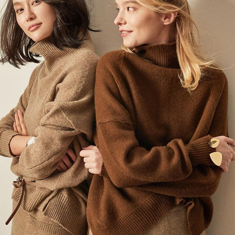 Olivia | Women's Oversized Cashmere Sweater, Soft Winter Knit Pullover
