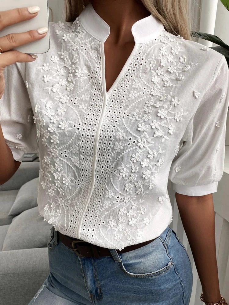 Amy | Elegant V-Neck Summer Blouse | Light and Effortlessly Chic