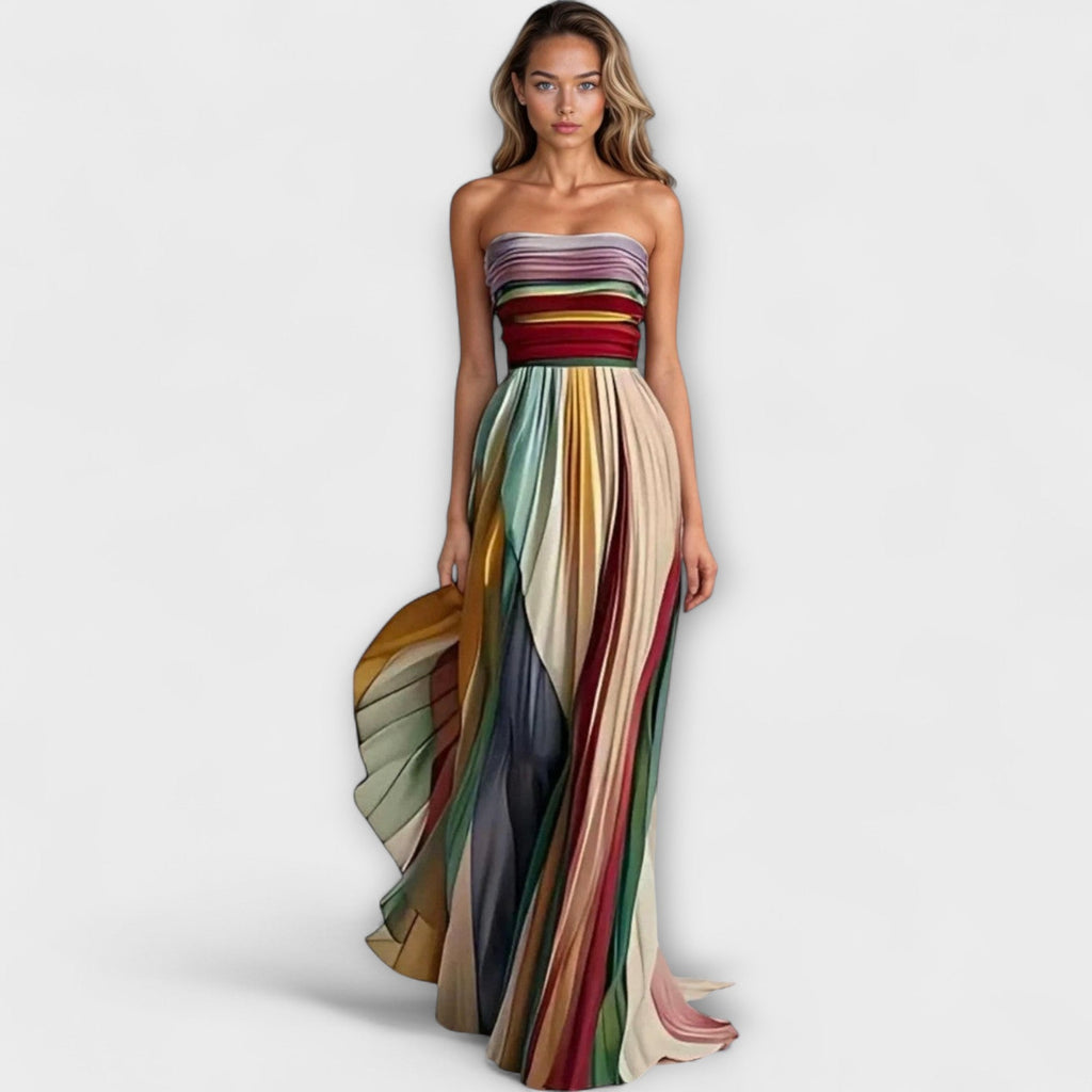 Nova | Strapless Maxi Dress | Bold and Flowing