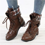 Milena | Women's Foldable Knee-High Boots, Faux Leather Winter Boots