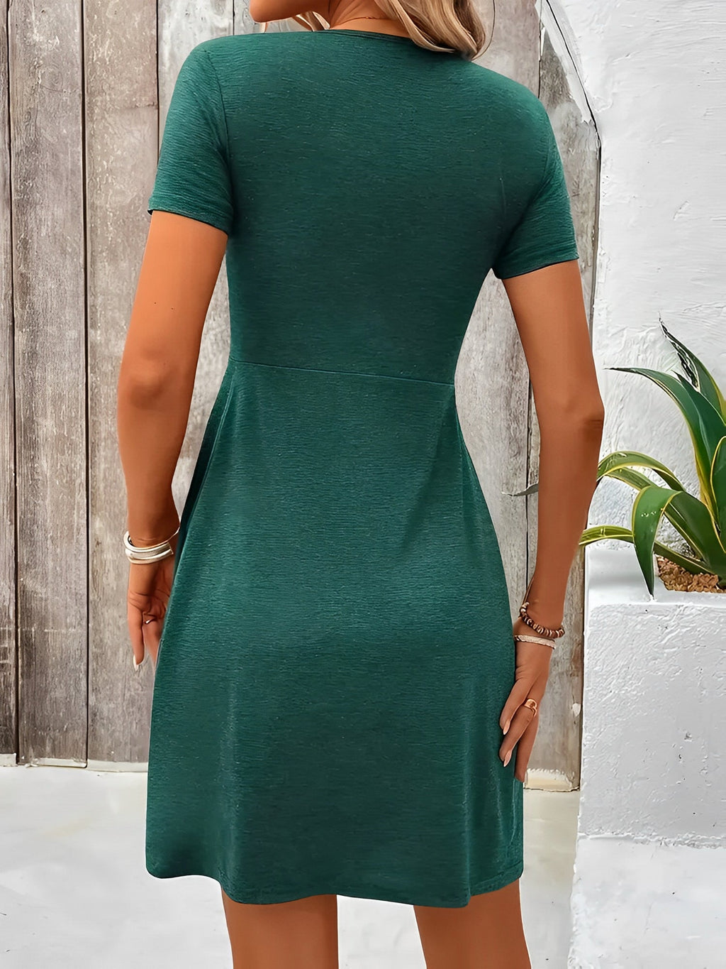 Molly | V Neck Ruched Mini Dress for Women | Casual Chic Everyday Style