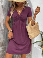 Molly | V Neck Ruched Mini Dress for Women | Casual Chic Everyday Style