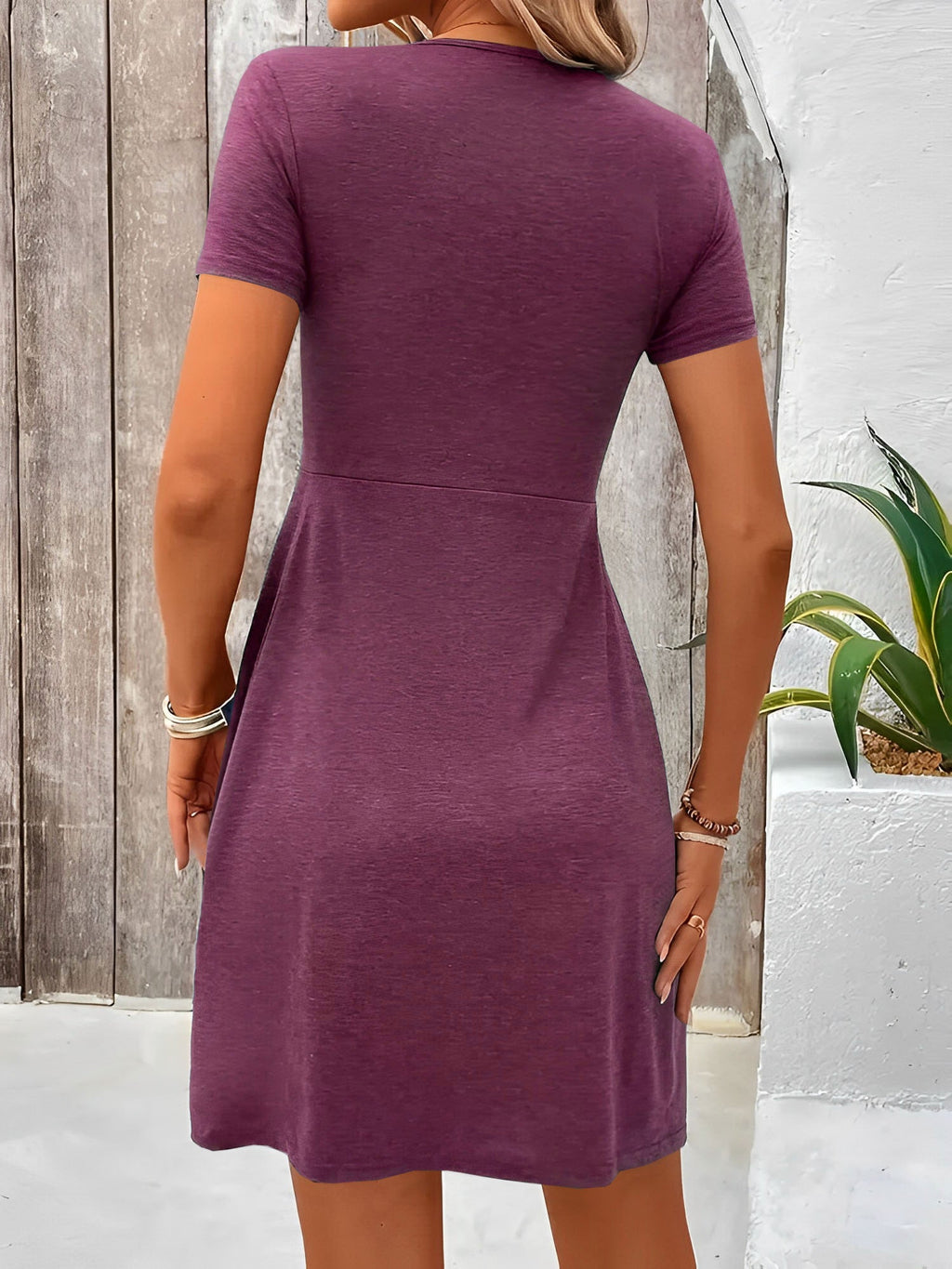 Molly | V Neck Ruched Mini Dress for Women | Casual Chic Everyday Style