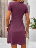 Molly | V Neck Ruched Mini Dress for Women | Casual Chic Everyday Style