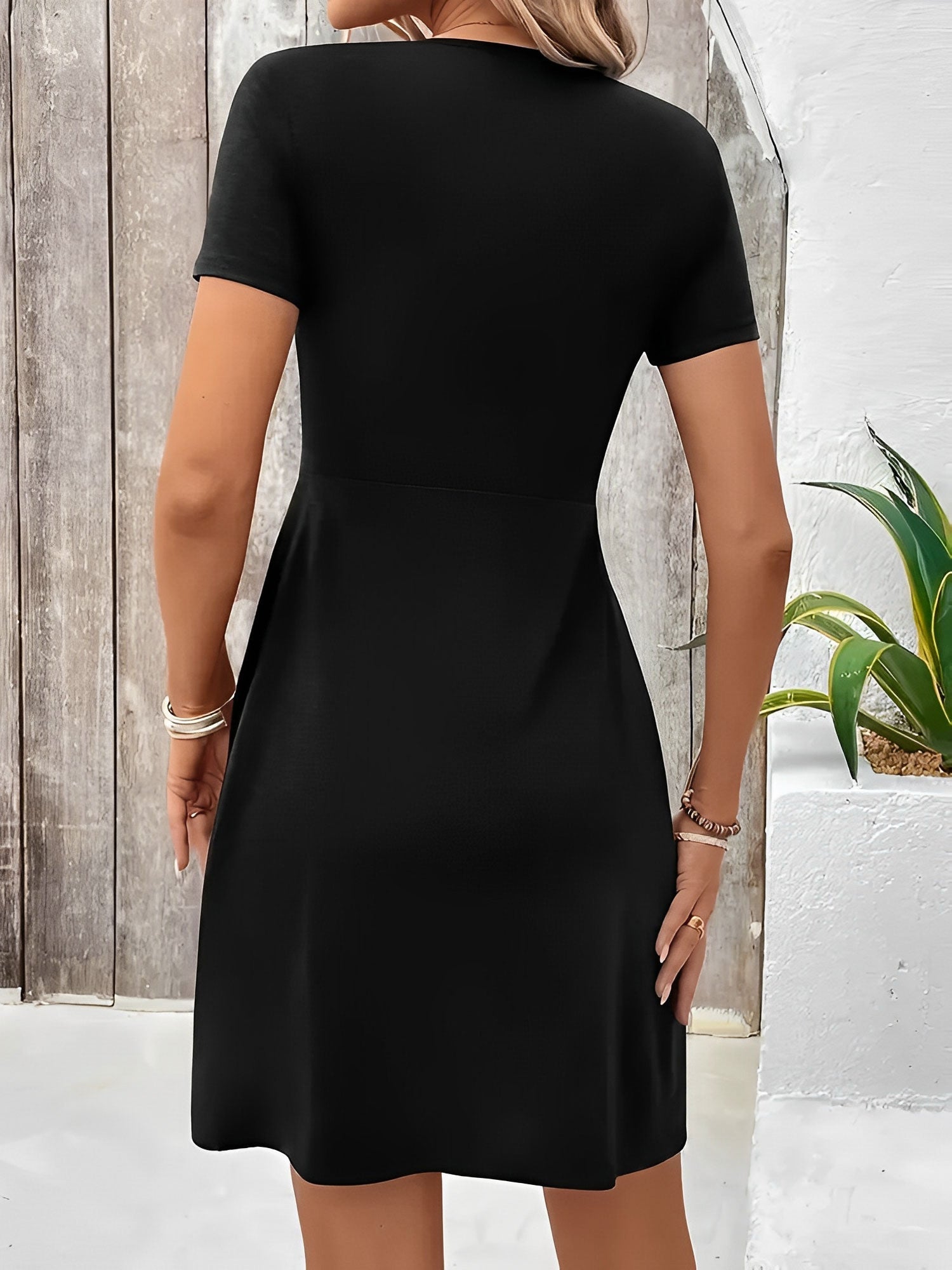 Molly | V Neck Ruched Mini Dress for Women | Casual Chic Everyday Style