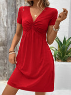 Molly | V Neck Ruched Mini Dress for Women | Casual Chic Everyday Style
