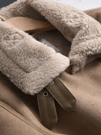 Ashley | Women's Short Suede Jacket, Minimalist Casual Outerwear for Fall