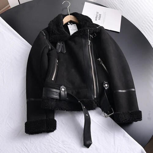 Ashley | Women's Short Suede Jacket, Minimalist Casual Outerwear for Fall