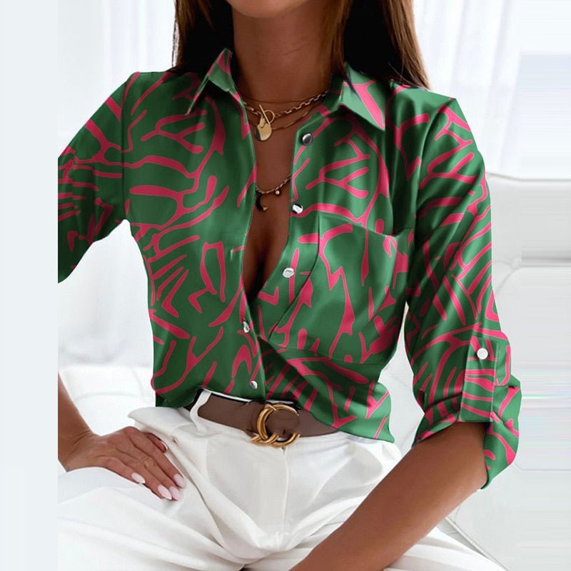 Aria | Women's Lapel Collar Blouse | Elegant Style and Modern Sophistication