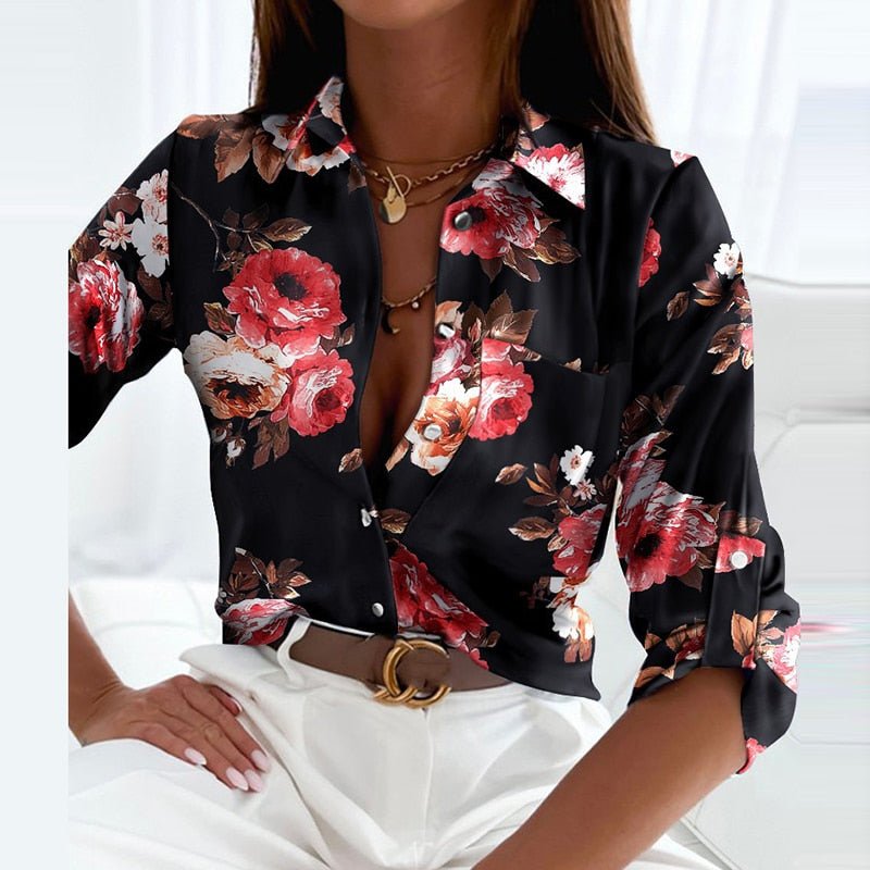 Aria | Women's Lapel Collar Blouse | Elegant Style and Modern Sophistication
