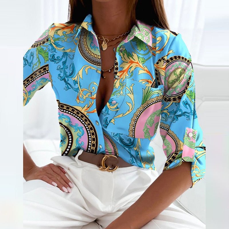 Aria | Women's Lapel Collar Blouse | Elegant Style and Modern Sophistication