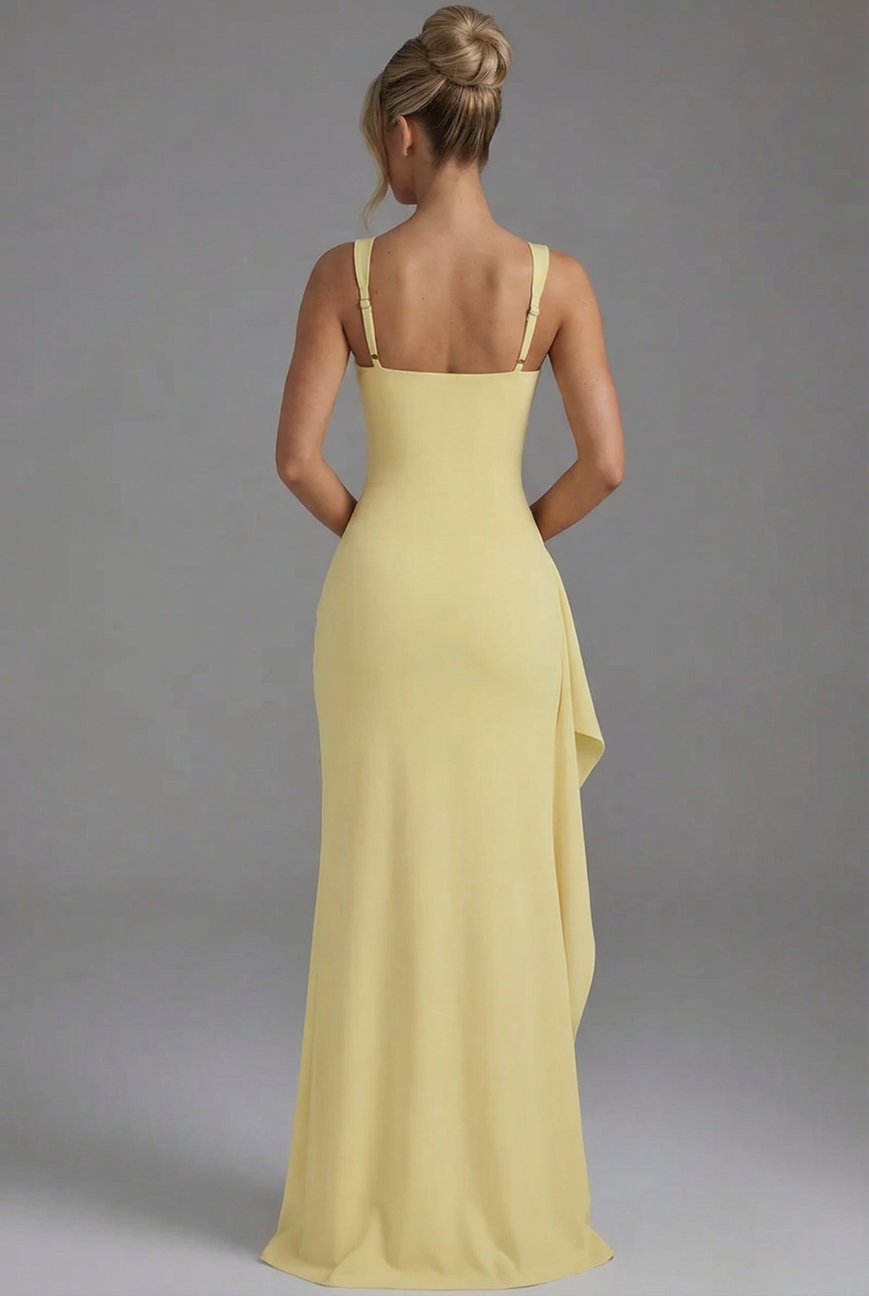 Isla | Elegant Bodycon Slip Maxi Dress | Open Back & Leg Split Glam