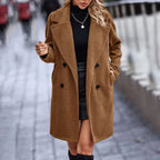 Karin | Women's Mid-Length Coat, Elegant Wool Blend Winter Outerwear